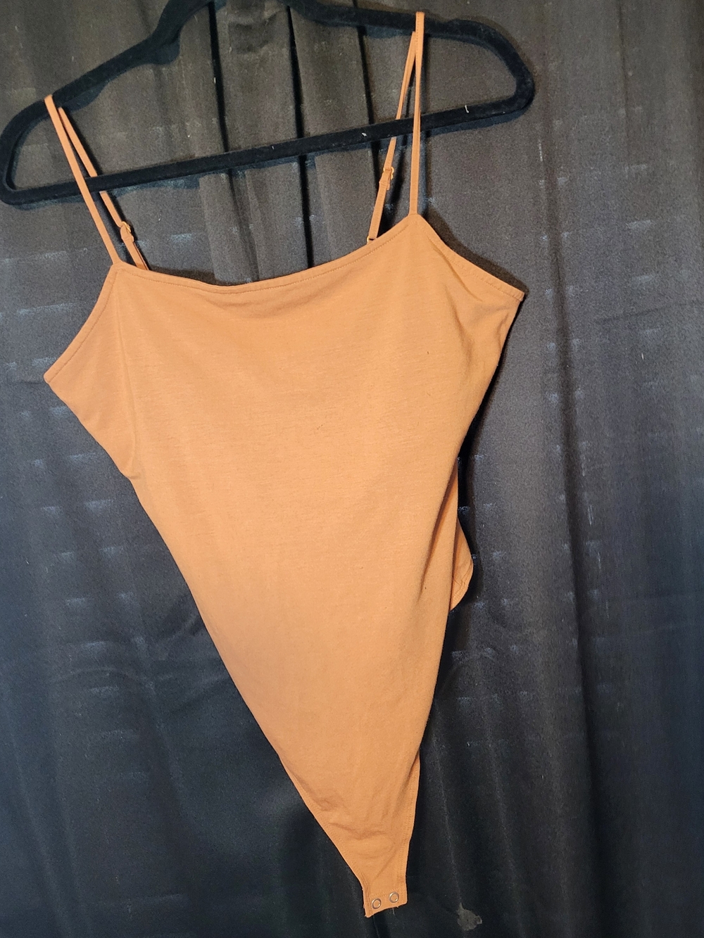 American Eagle Outfitters Rust-Tan Spaghetti Strap Bodysuit
